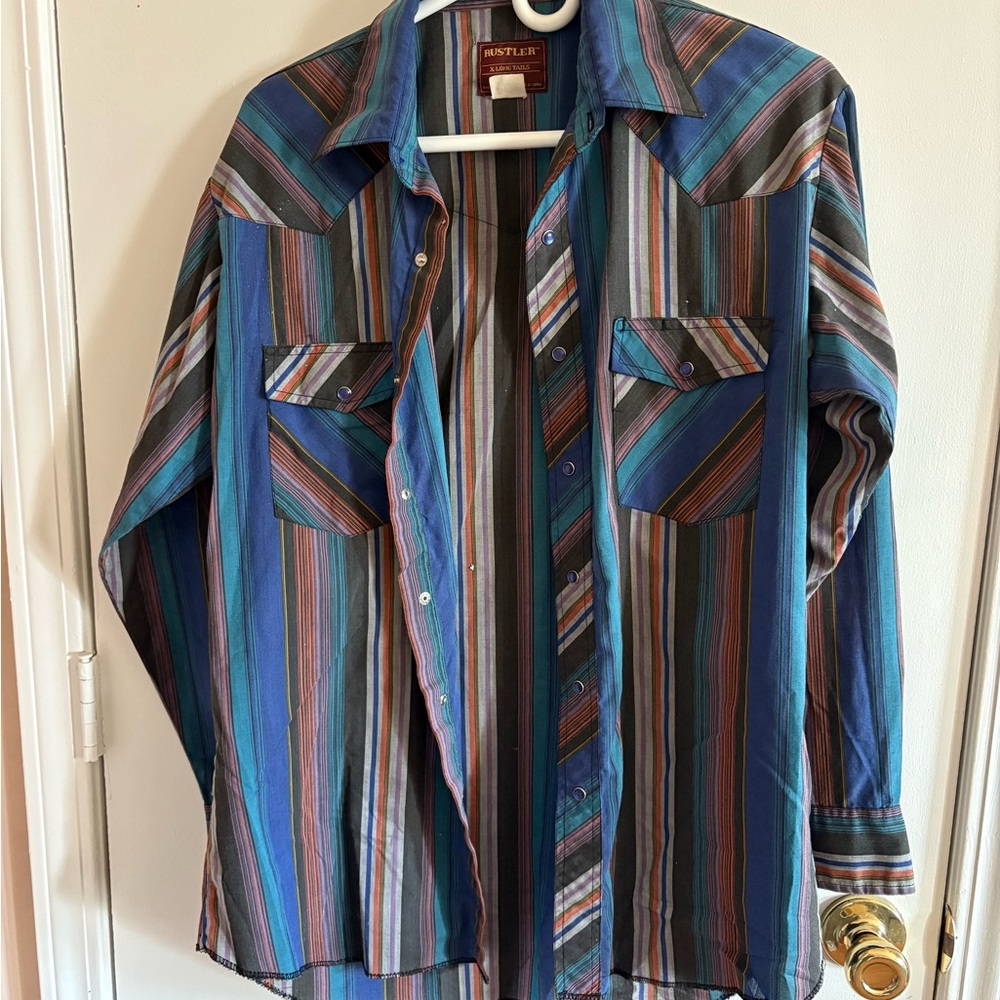 Rustler Men's Multicolor Striped Shirt Jacket